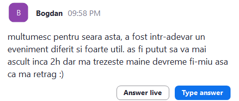 Testimonial participanți eveniment Money 360 - 14