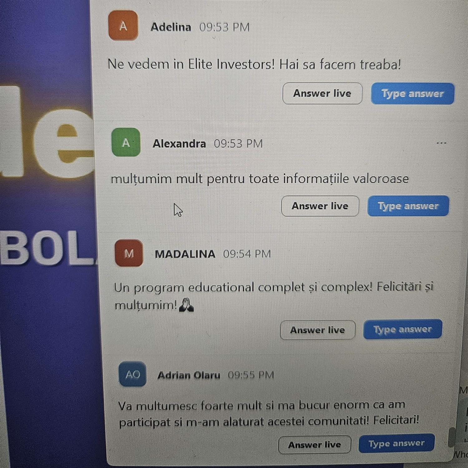Testimonial participanți eveniment Money 360 - 2
