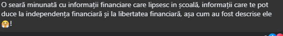 Testimonial participanți eveniment Money 360 - 27